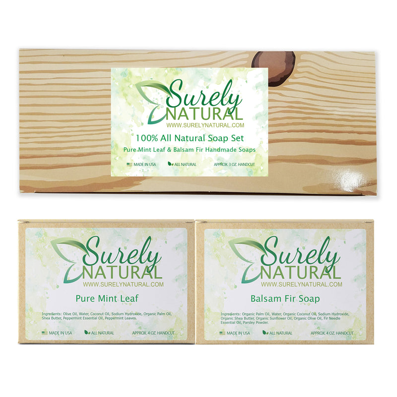 100% All Natural Soap Gift Set (Peppermint and Fir Needle)