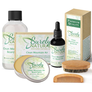 Natural Beard and Body Care Gift Set - Clean Mountain Air