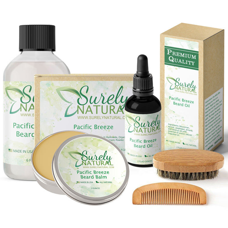 Natural Beard and Body Care Gift Set - Pacific Breeze